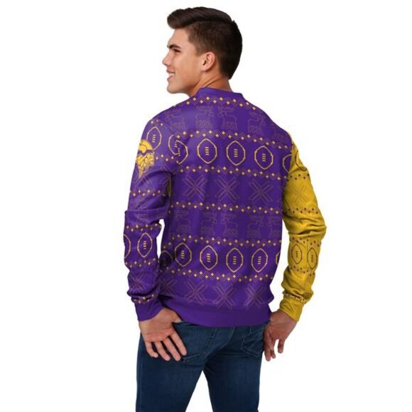 NEW Men's NFL Minnesota Vikings Ugly Printed Sweater - Picture 3 of 5